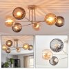 Koyoto ceiling light, globe light 78 cm sand-coloured, 6-light sources