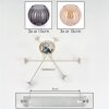 Koyoto ceiling light, globe light 78 cm sand-coloured, 6-light sources