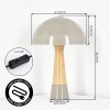 Forgek table lamp grey, Wood like finish, 1-light source