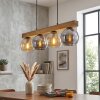 Koyoto hanging light, globe light, pendant light Ecru, black, 4-light sources
