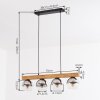 Koyoto hanging light, globe light, pendant light Ecru, black, 4-light sources