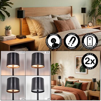 Kaval table lamp LED black, 1-light source