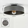 Jonel ceiling light grey, 1-light source