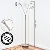 Karol floor lamp LED matt nickel, 2-light sources