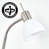 Karol floor lamp LED matt nickel, 2-light sources