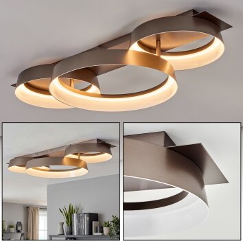 Jelok ceiling light LED brown, 1-light source