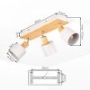 Olaris ceiling light, ceiling spotlight chrome, grey, Ecru, 3-light sources