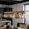 Koyoto hanging light, globe light, pendant light Ecru, black, 5-light sources