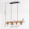 Koyoto hanging light, globe light, pendant light Ecru, black, 4-light sources