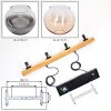 Koyoto hanging light, globe light, pendant light Ecru, black, 4-light sources