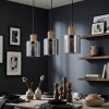 Mador hanging light, pendant light black, 3-light sources