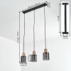 Mador hanging light, pendant light black, 3-light sources