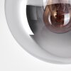 Rafon ceiling light, globe light Wood like finish, black, 1-light source