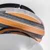 Rafon ceiling light, globe light Wood like finish, black, 1-light source