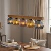 Koyoto hanging light, globe light, pendant light Ecru, black, 5-light sources