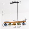 Koyoto hanging light, globe light, pendant light Ecru, black, 5-light sources