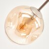 Ripoll ceiling light, globe light sand-coloured, 6-light sources