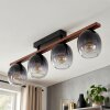 Chauplane ceiling light dark brown, Ecru, black, 4-light sources