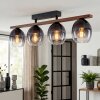 Chauplane ceiling light dark brown, Ecru, black, 4-light sources