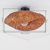Bauro ceiling light black, 1-light source