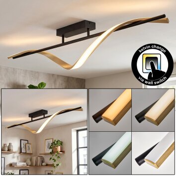 Kelon ceiling light LED black, 1-light source