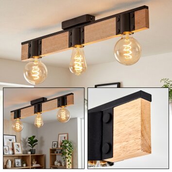 Lemou ceiling light Ecru, black, 3-light sources