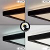 Zuren ceiling light, Panel LED black, 1-light source