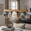 Ripoll hanging light, globe light, pendant light Ecru, black, 4-light sources