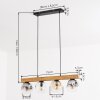 Ripoll hanging light, globe light, pendant light Ecru, black, 4-light sources