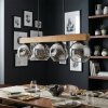 Ripoll hanging light, globe light, pendant light Ecru, black, 4-light sources