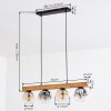 Ripoll hanging light, globe light, pendant light Ecru, black, 4-light sources