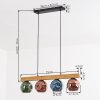 Ripoll hanging light, globe light, pendant light Ecru, black, 4-light sources