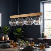 Koyoto hanging light, globe light, pendant light Ecru, black, 4-light sources