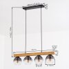 Koyoto hanging light, globe light, pendant light Ecru, black, 4-light sources