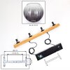 Koyoto hanging light, globe light, pendant light Ecru, black, 4-light sources