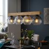 Koyoto hanging light, globe light, pendant light Ecru, black, 4-light sources