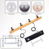 Koyoto hanging light, globe light, pendant light Ecru, black, 4-light sources