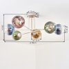 Koyoto ceiling light, globe light 78 cm sand-coloured, 6-light sources