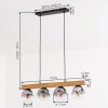 Ripoll hanging light, globe light, pendant light Ecru, black, 4-light sources