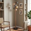 Lorin floor lamp LED dark brown, Ecru, black, 6-light sources