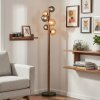 Lorin floor lamp LED dark brown, Ecru, black, 6-light sources
