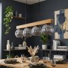 Ripoll hanging light, globe light, pendant light Ecru, black, 4-light sources