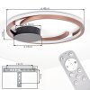 Miral ceiling light LED bronze, 1-light source, Remote control