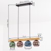 Koyoto hanging light, globe light, pendant light Ecru, black, 4-light sources