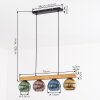 Koyoto hanging light, globe light, pendant light Ecru, black, 4-light sources