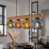 Ripoll hanging light, globe light, pendant light Ecru, black, 4-light sources