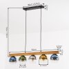 Koyoto hanging light, globe light, pendant light Ecru, black, 5-light sources