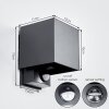 Almodofa outdoor wall light, Up & Down Light, wall light LED anthracite, 1-light source, Motion sensor