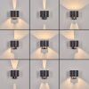 Almodofa outdoor wall light, Up & Down Light, wall light LED anthracite, 1-light source, Motion sensor