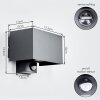 Almodofa outdoor wall light, Up & Down Light, wall light LED anthracite, 1-light source, Motion sensor